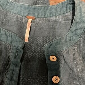Free People Current Obsession Jumpsuit Size Small Teal Comfy